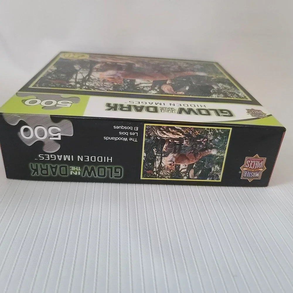 Masterpieces Puzzle Glow in the Dark Hidden Images 500 Piece Fox Puzzle Sealed